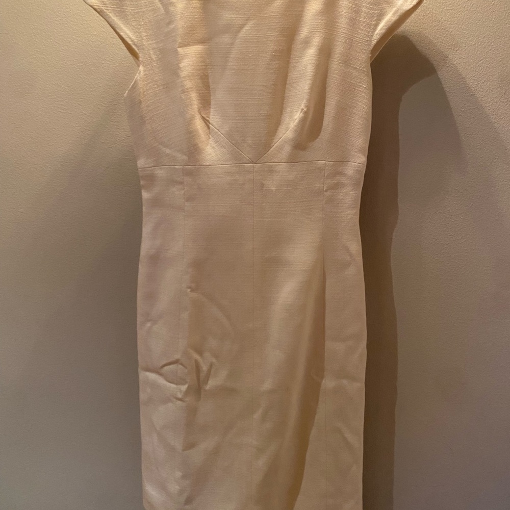 Dolce & Gabbana Cream Cap Sleeve Dress